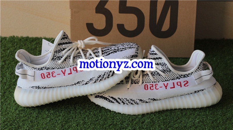 Final Correct Version Yellow Sole Yeezy 350 V2 Zebra